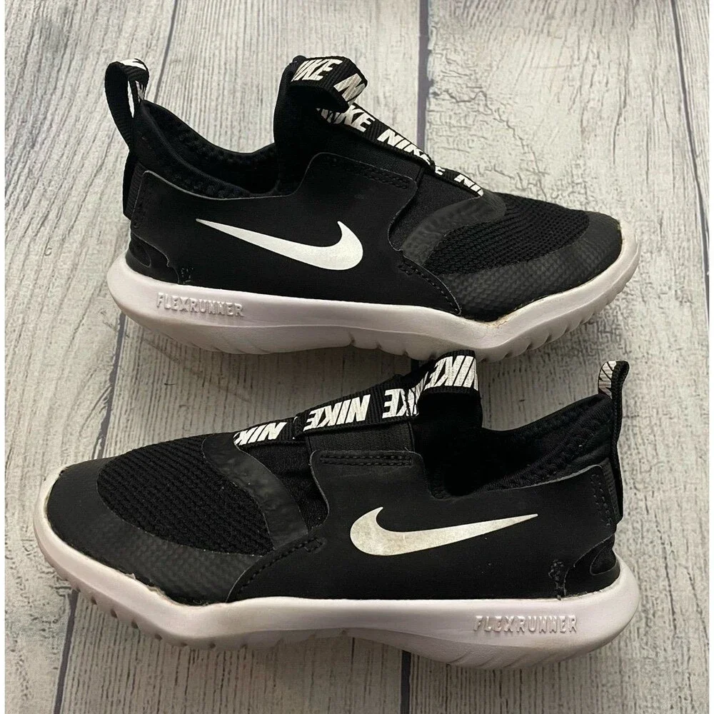 Black Nike Little Boy Toddler Slip On Shoes, Size 11